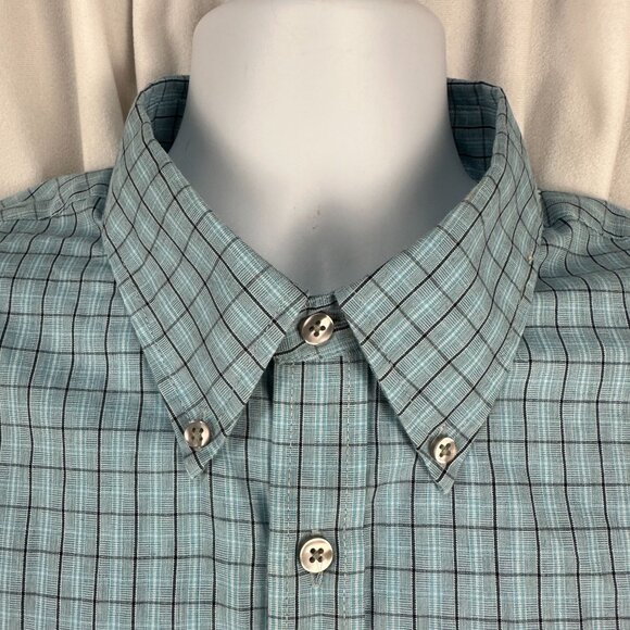 Van Heusen Mens Size XL Plaid Long Sleeve Button-Down Shirt - Picture 2 of 6